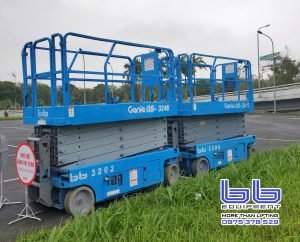 Cho thuê xe nâng thi công nhà ga T2