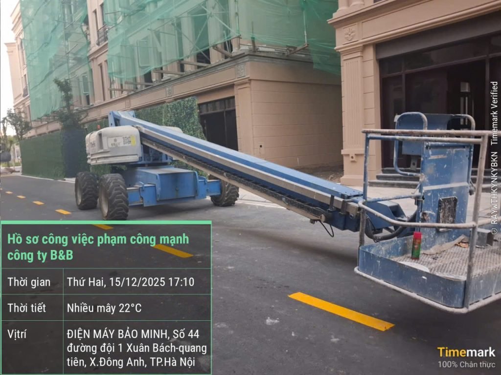 BB Rental chuyên cho thuê xe nâng người tại Vin Hà Nội