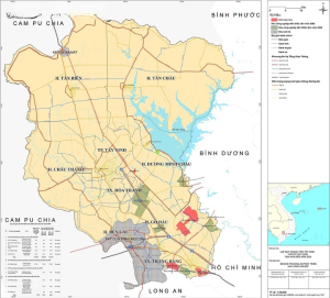 Bản đồ các kcn tại Tây Ninh